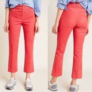 Anthropologie Red Boot Cut Pants